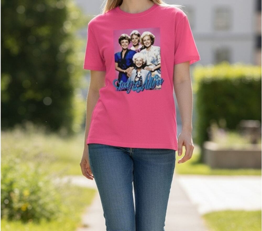 Golden Girls "Stay Golden" Pink Women's Large Short Sleeve T-Shirt